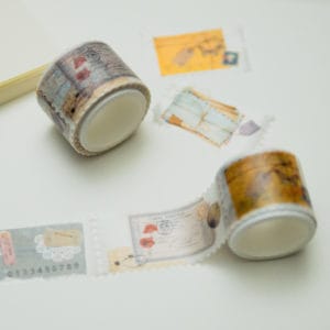 m-04 切手風マスキングテープ 手紙